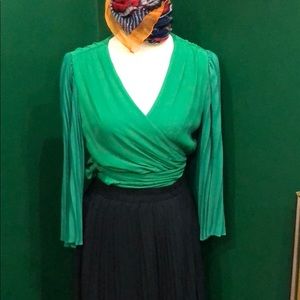 Alice and Olivia wrap crop top